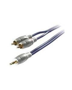 Audio kabel 3.5 jack male <-> 2x RCA male 10m 3833