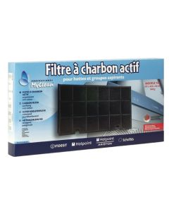 Filter koolstof 435 x 217 x 20mm afzuigkap Ariston Blue Air Indesit Scholtes 6940