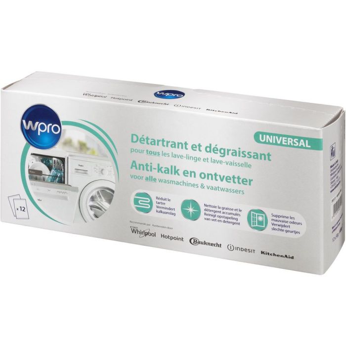 Onderdelenwebshop Ontkalker zakjes ontvetter voor wasmachine en vaatwasser universeel WPRO 16016